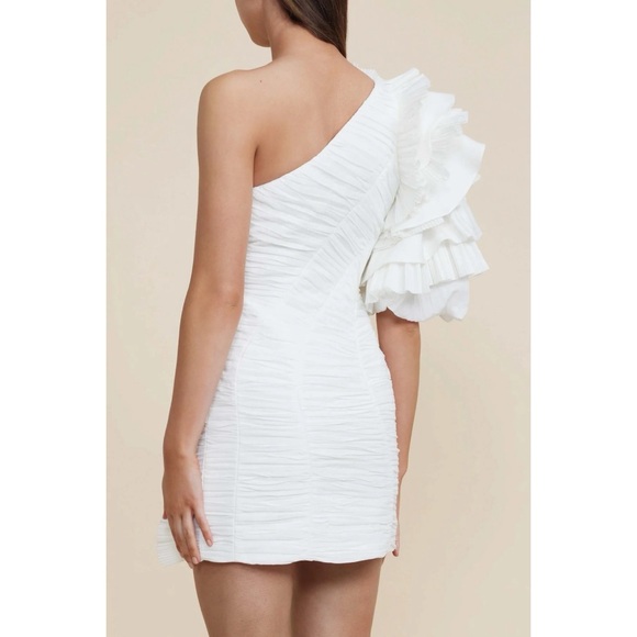 Anthropologie x Acler Ascot One-Shoulder Ruffle Mini Dress - Picture 10 of 16